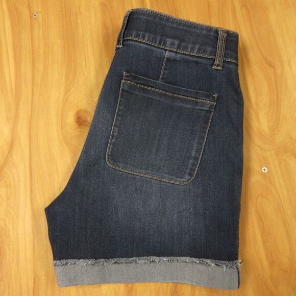 DEMOCRACY Ab Technology High Rise Jean Short 6 Utility Patch Pockets Denim Jorts - Picture 9 of 13